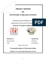 Project Report ON Inventory & Billing System