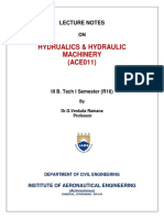 Hydrualics & Hydraulic Machinery - Lecture - Notes-1 PDF