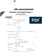 Periodic Assessment: Solution of Sample Paper-1