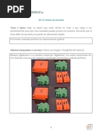 Diseño de Actividad para Matemáticas Con Material Manipulable