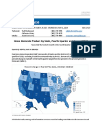 Gross Domestic Product by State, Fourth Quarter and Annual 2018