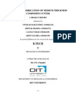 B.Tech: Design and Fabrication of Medium Thickness Composite Cutter