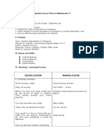 Detailed Lesson Plan in Mathematics 7 - Inductive Method