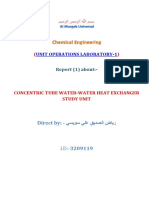 Concentric Tube Water-Water Heat Exchanger Study Unit