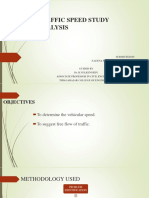 Traffic Speed Study Analysis: Submitted by S.Leena Priyadharsani (18im009)