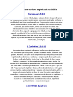 5 Listas Com Os Dons Espirituais Na Bíblia