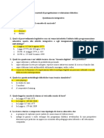 Questionario Integrativo - Teoria e Metodi PDF