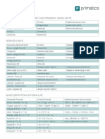 Common Engineering Unit Conversions - Basic Units