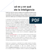 ¿Qué Es y en Qué Consiste La Inteligencia