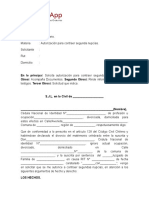 Autorización para Contraer Segunda Nupcias