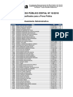 Classificados Assistente Administrativo