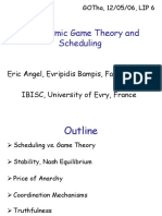 Algorithmic Game Theory and Scheduling: Eric Angel, Evripidis Bampis, Fanny Pascual IBISC, University of Evry, France