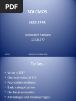 Soi Cmos: EECS 277A