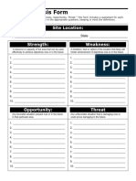 Free SWOT Analysis Form PDF