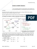 Handout On Buffer Solutions: 1) Introduction