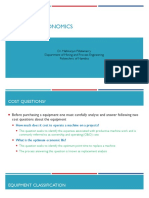 Equipment Economics: Dr. Mallikarjun Pillalamarry Department of Mining and Process Engineering Polytechnic of Namibia