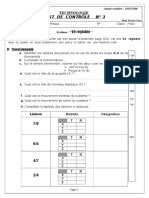 Devoir de Contrôle N°3 - Technologie Positionneur - 2ème Sciences (2009-2010) MR Chariag