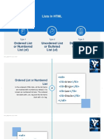 Lists in HTML