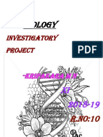 Biology: Investigatory Project