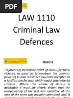 Defences (Criminal Law - Cape Law)