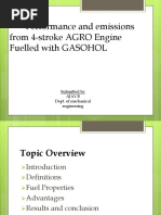 Performance and Emissions From 4-Stroke AGRO Engine Fuelled With GASOHOL