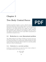 Two Body Central Forces: 3.1 Reduction To A One Dimensional Problem