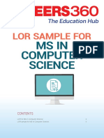 LOR For MS in Computer Science