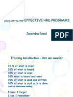 Designing HRD Programs