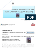 Normas para La Administración de La Vacuna BCG