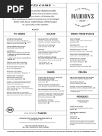 Maddon's Post All Day Menu