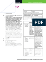 Answers To Saqs: Cambridge International As Level Biology