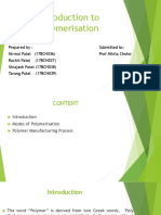 Introduction To Polymerisation