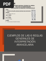 Ejemplo de Las 6 Reglas de Nomenclatura Arancelaria