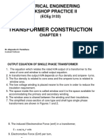 Electrical Engineering Workshop Practice Ii: Transformer Construction