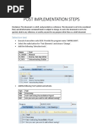 Post Impl Activity