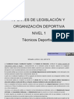 Apuntes de Legislación y Organización Deportiva. Nivel 1