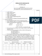 Operations Research: CT-4-BCA-601