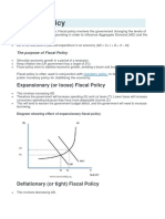 Expansionary (Or Loose) Fiscal Policy