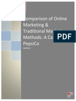 Comparison of Online Marketing & Traditional Marketing Methods: A Case of Pepsico