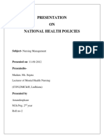 National Health Policies