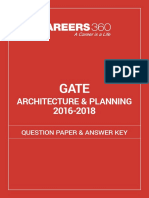 GATE 2016 2018 Architecture and Planning Question Paper and Answer Key PDF