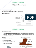 Chip Formation: Four Basic Type of Chips in Machining Are