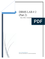 DBMS Lab 2 2nd Part DML Statements