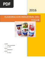 Elaboración Industrial Del Yogurt