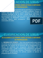 Clasificacion y Metodos de Propagacion de Virus