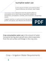 Consumptive Water Use