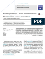 2014 Enrichment and Optimization of Anaerobic Bacterial Mixed Culture For Conversion of Syngas To Ethanol