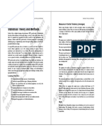 2 Statistical Theory and Methods: Measures of Central Tendency (Averages)