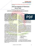 Experimental Investigation of Motorized Screw Jack