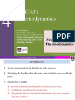 MEC 451 Thermodynamics: Second Law of